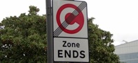 Congestion Charge end zone sign