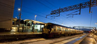 Train arrives at Bathgate from Airdrie