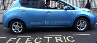 electric car in parking bay