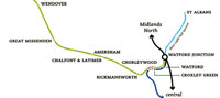 Croxley Link map