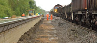 Track redoubling and platform reinstatement