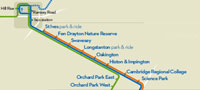 Cambridgeshire busway route map