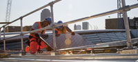 Blackfriars first PV module installed for solar roof (October 2011)