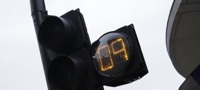 pedestrian countdown indicator at traffic lights