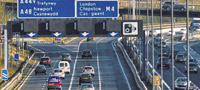 M4/M50 intersection in Wales