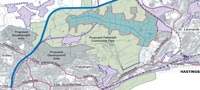 Bexhill-Hastings link road map