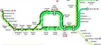 Tramlink future route map showing proposed Crystal Palace extension