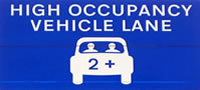 high occupancy vehicle lane sign