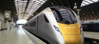 mock-up of IEP train at Paddington