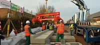 Luton-Dunstable busway first beam