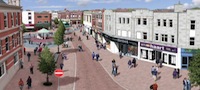 Loughborough town centre artist’s impression