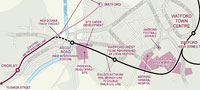 Croxley rail link map