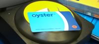 Oyster card on reader