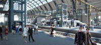 Provisional design of the new footbridge inside the main train shed