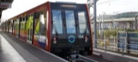 DLR three carriage train at Stratford