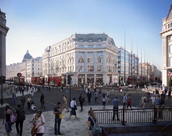 Oxford Circus diagonal crossing